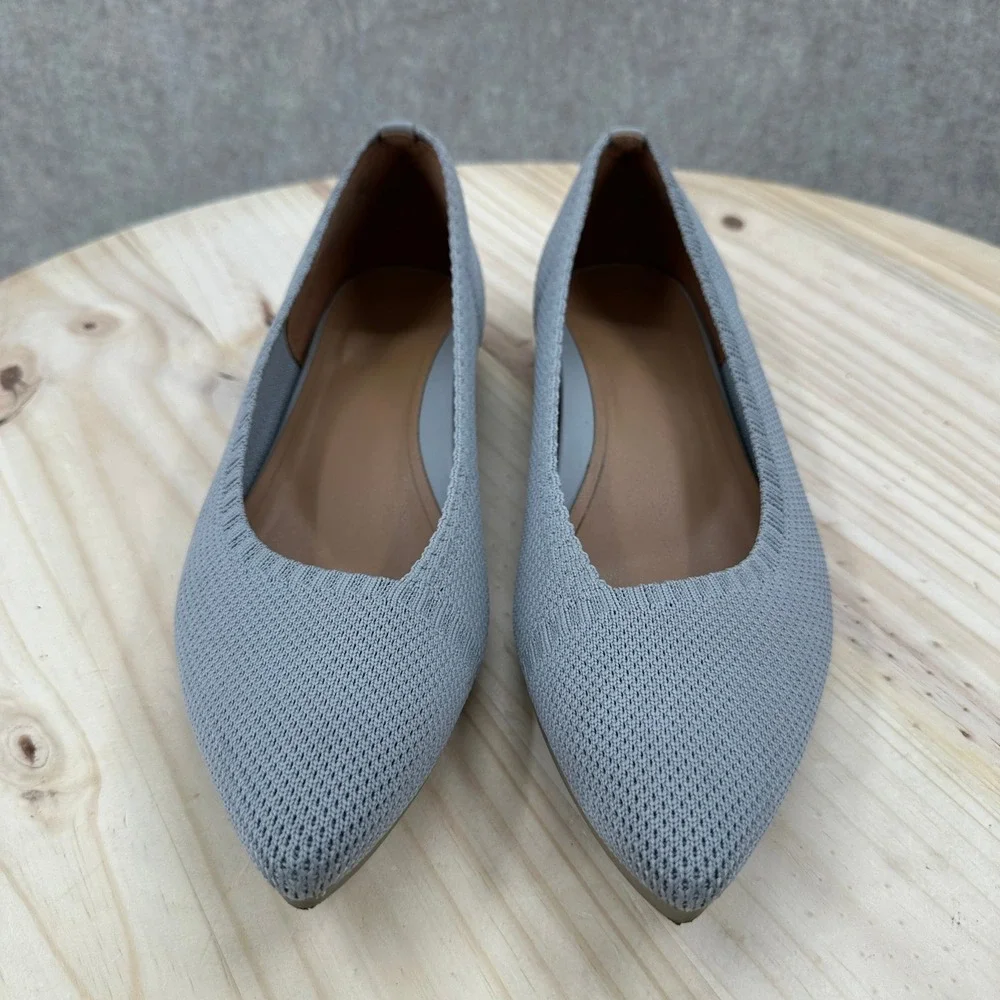 Vionic Dahlia Knit Pointed Toe Ballet Flats 9 Pointed Toe Slip On Comfort Shoes